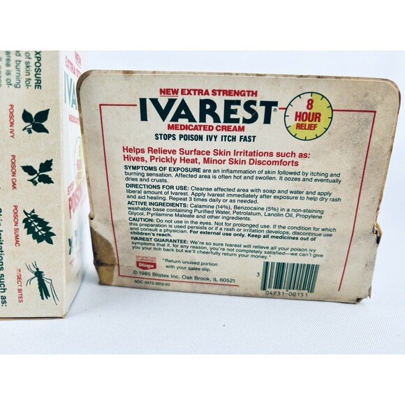 Lot Of Vintage Ivarest Poison Ivy Medicated Lotion - 1985 1986 - Blistex - NOS - Picture 12 of 16
